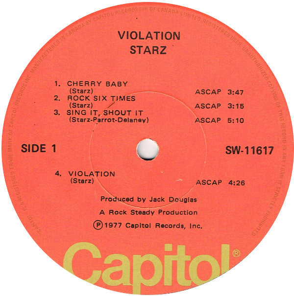 Starz (2) : Violation (LP, Album)