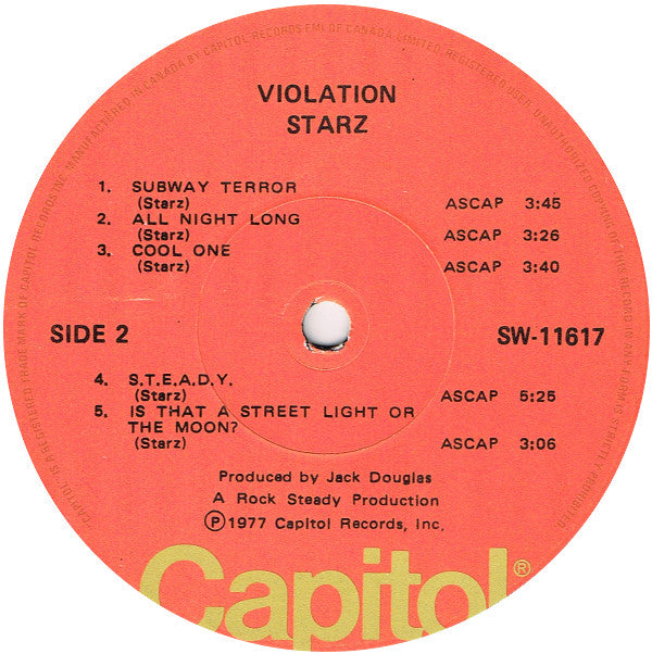 Starz (2) : Violation (LP, Album)