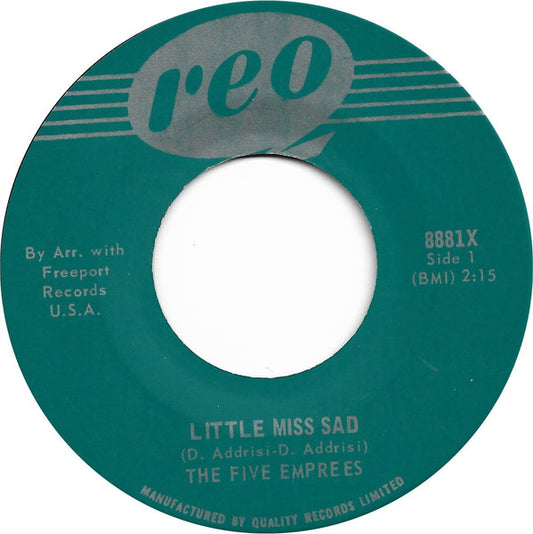 The Five Emprees : Little Miss Sad (7", Single)