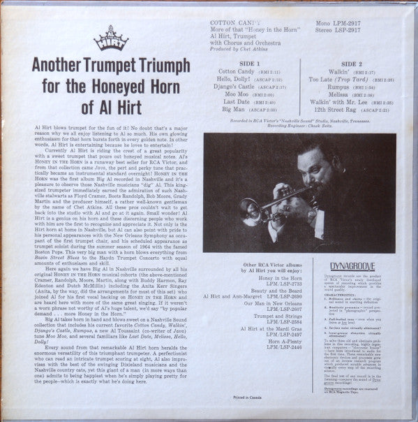 Al Hirt : Cotton Candy (LP, Album, Dyn)