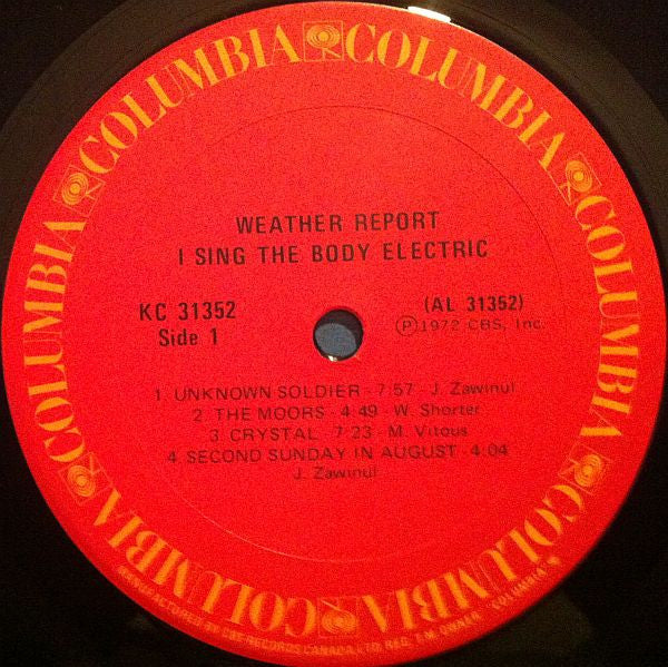 Weather Report : I Sing The Body Electric (LP, Album, RE, RP)