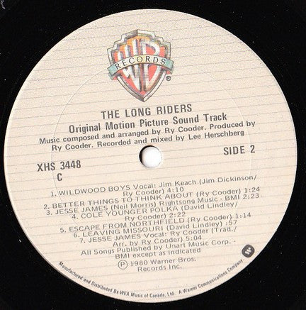 Ry Cooder : The Long Riders (Original Sound Track) (LP, Album)