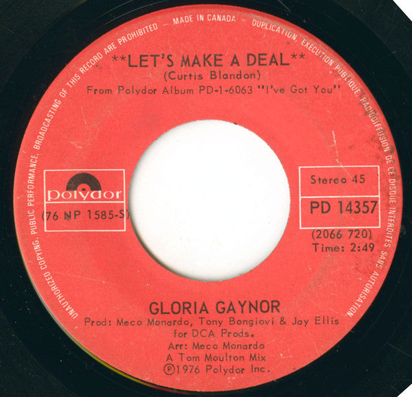 Gloria Gaynor : Let's Make A Deal / Let's Make Love (7", Single)