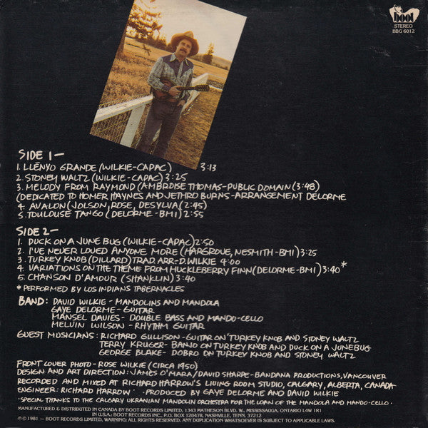 David Wilkie : The Mandoline Kid (LP, Album)