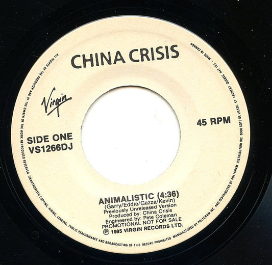 China Crisis : Animalistic (7", S/Sided, Promo)