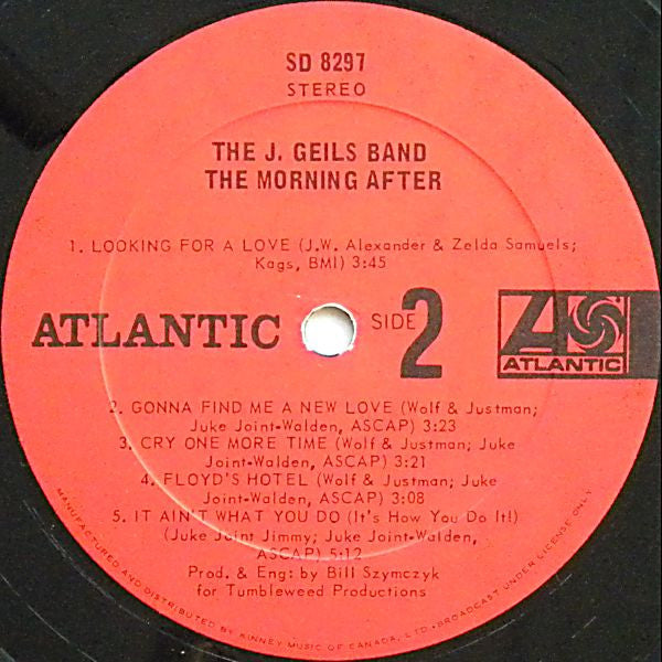 The J. Geils Band : The Morning After (LP, Album)