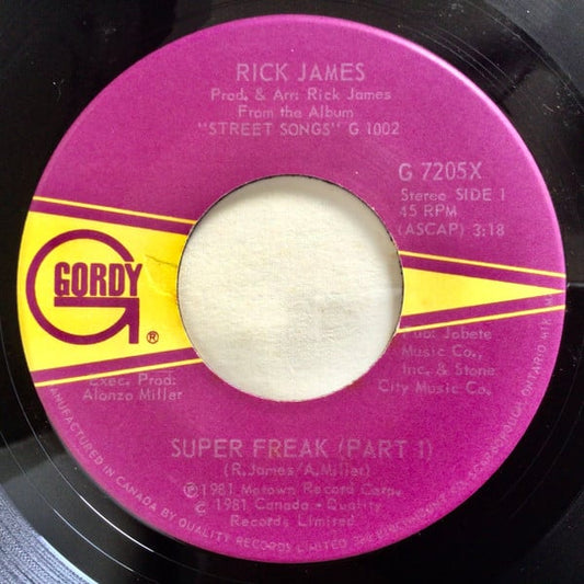 Rick James : Super Freak (7", Single)