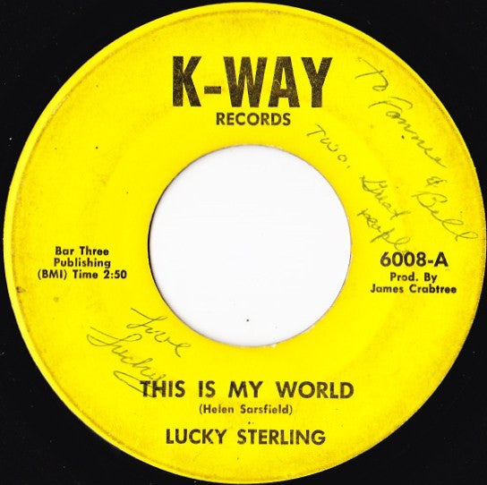 Lucky Sterling : This Is My World (7")