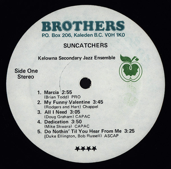 Kelowna Secondary Jazz Ensemble : Suncatchers (LP)