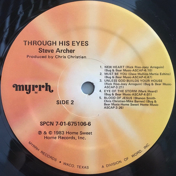 Steve Archer - Through His Eyes (LP, Album) (Very Good (VG))