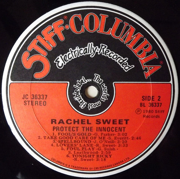 Rachel Sweet : Protect The Innocent (LP, Album)