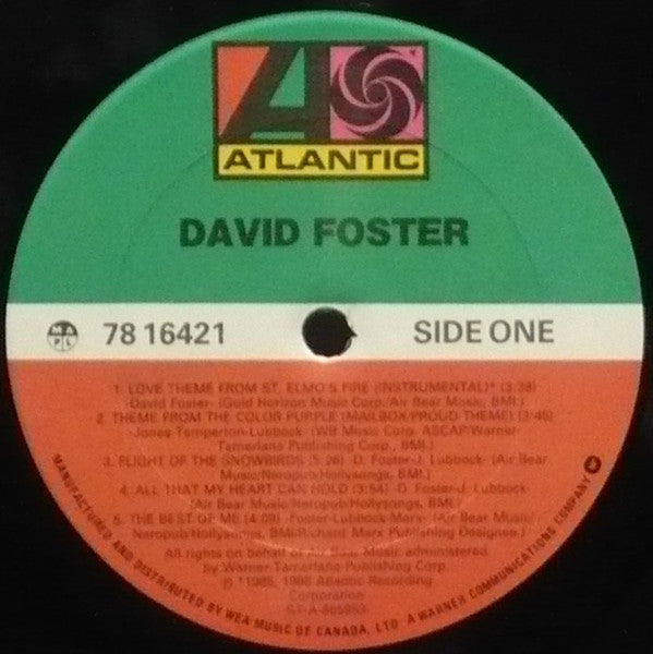 David Foster : David Foster (LP, Album)