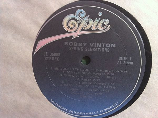 Bobby Vinton : Spring Sensations (LP, Comp)