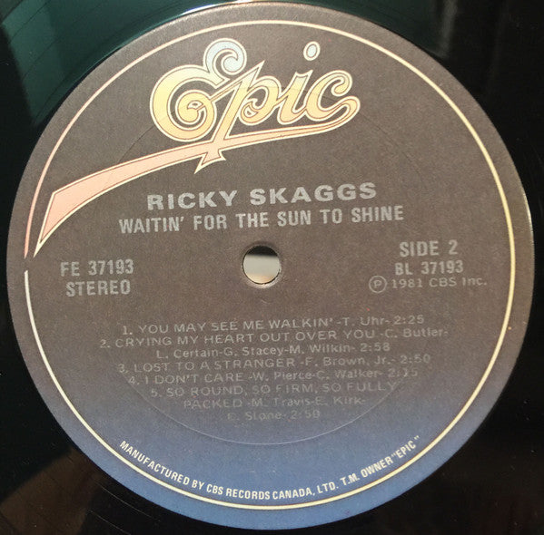 Ricky Skaggs : Waitin' For The Sun To Shine (LP, Album)