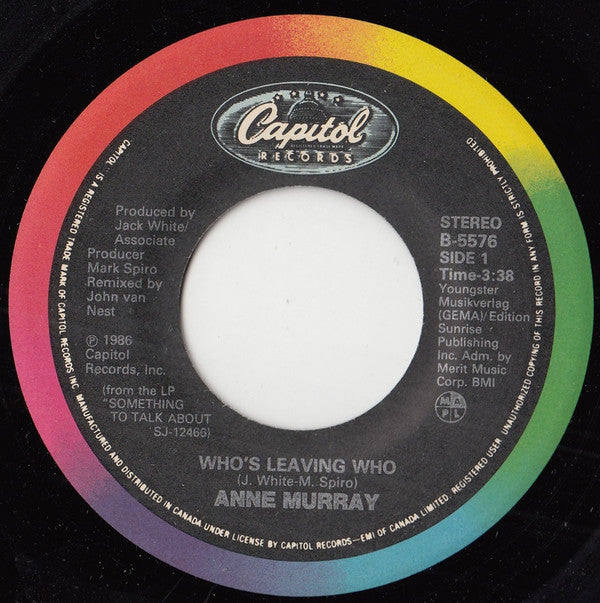 Anne Murray : Who's Leaving Who (7", Single)