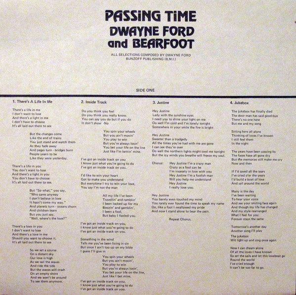 Dwayne Ford & Bearfoot : Passing Time (LP, Album)