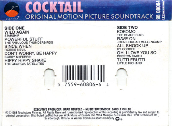 Various : Cocktail - Original Motion Picture Soundtrack (Cass, Comp, Dol)