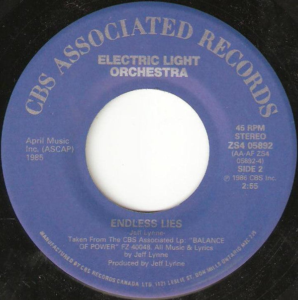 Electric Light Orchestra : So Serious (7")