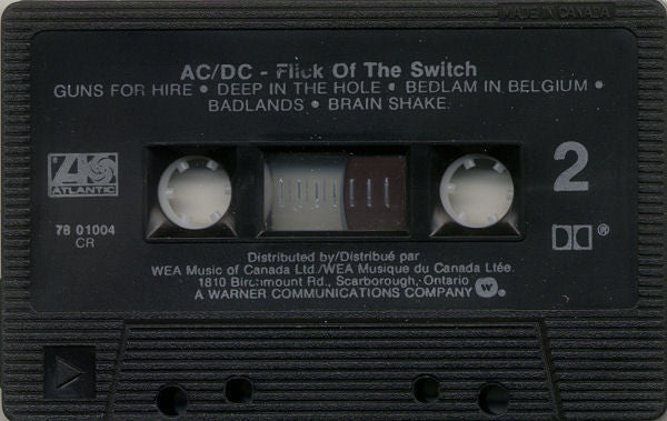 AC/DC : Flick Of The Switch (Cass, Album)