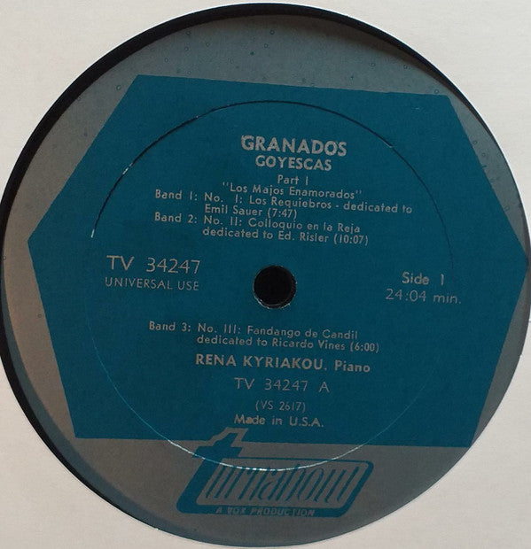 Enrique Granados, Rena Kyriakou : Goyescas (LP, Album)
