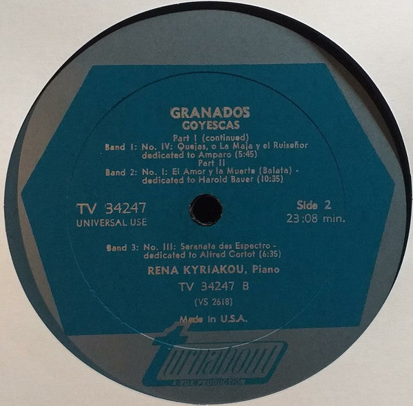 Enrique Granados, Rena Kyriakou : Goyescas (LP, Album)