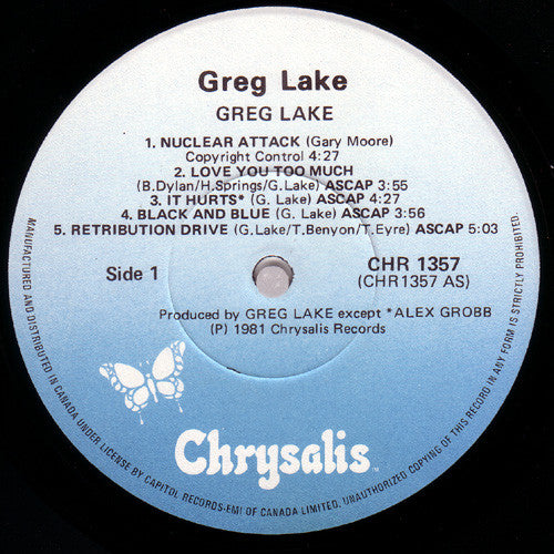 Greg Lake : Greg Lake (LP, Album)