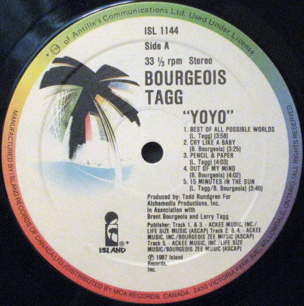 Bourgeois Tagg : Yoyo (LP)