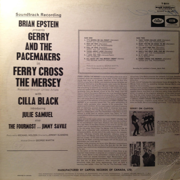 Gerry And The Pacemakers* : Ferry Cross The Mersey (LP, Mono)