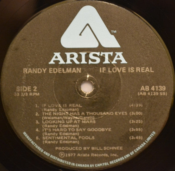 Randy Edelman : If Love Is Real (LP, Album)
