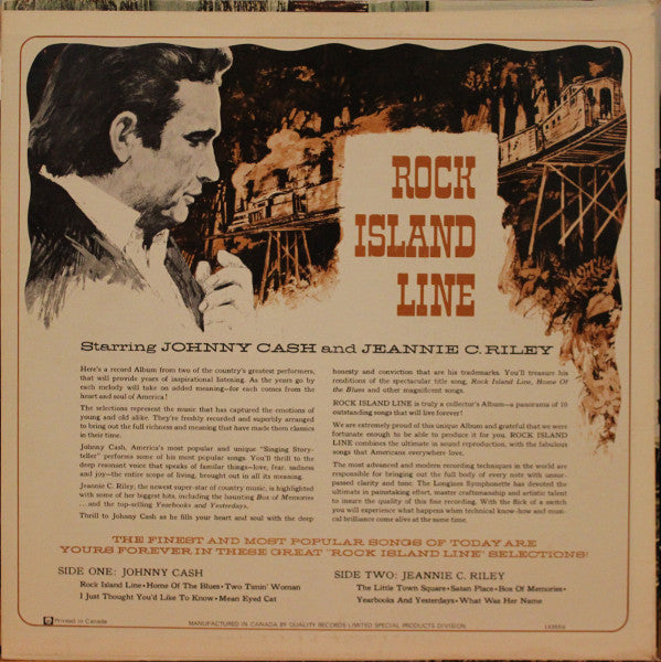 Johnny Cash And Jeannie C. Riley : Rock Island Line (LP, Comp)