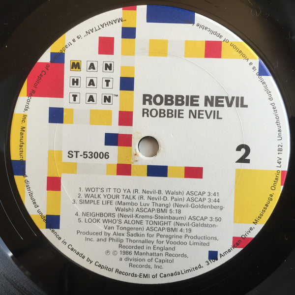 Robbie Nevil : Robbie Nevil (LP, Album)