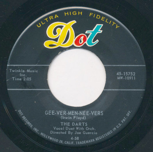 The Darts (7) : Gee-Ver-Men-Nee-Vers (7", Single)