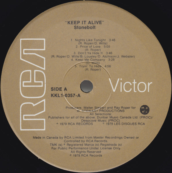 Stonebolt : Keep It Alive (LP, Album)