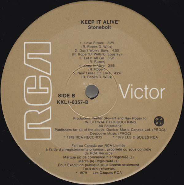 Stonebolt : Keep It Alive (LP, Album)