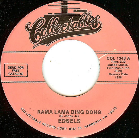 The Edsels : Rama Lama Ding Dong / Bells (7", RE)