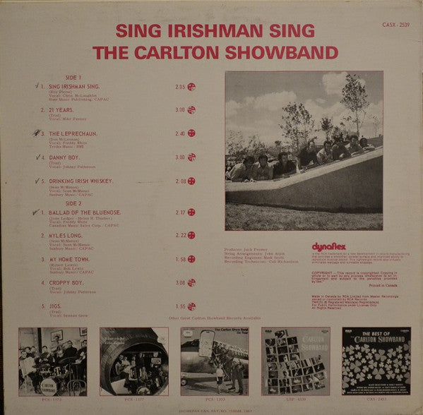 The Carlton Showband : Sing Irishman Sing (LP, Album)