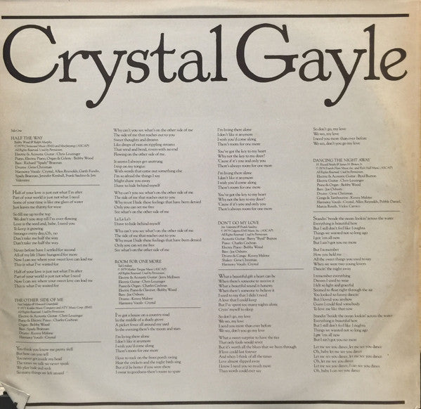 Crystal Gayle : Miss The Mississippi (LP, Album)