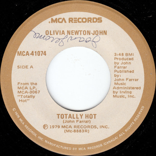 Olivia Newton-John : Totally Hot (7")