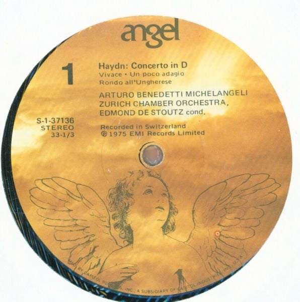 Haydn* / Arturo Benedetti Michelangeli, Zurich Chamber Orchestra*, Edmond De Stoutz : Haydn - Piano Concertos In D & G (LP, Album)