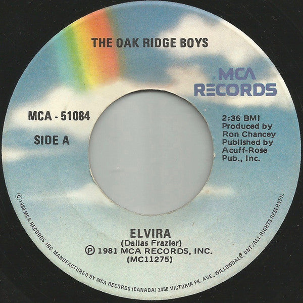 The Oak Ridge Boys : Elvira (7", Single)