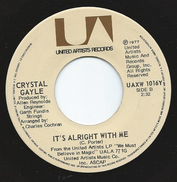 Crystal Gayle : Don't It Make My Brown Eyes Blue (7", Single)