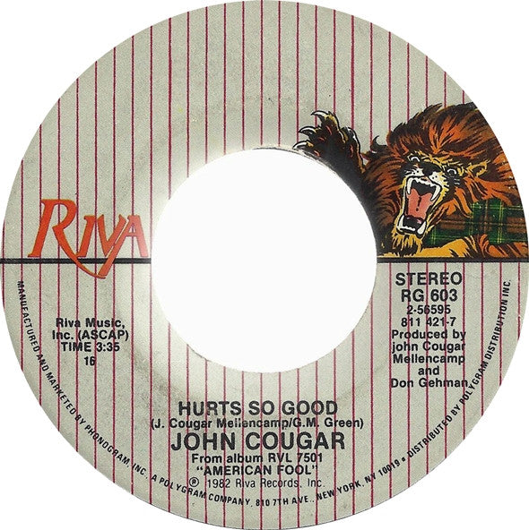 John Cougar* : Hurts So Good / Hand To Hold On To (7", RE)