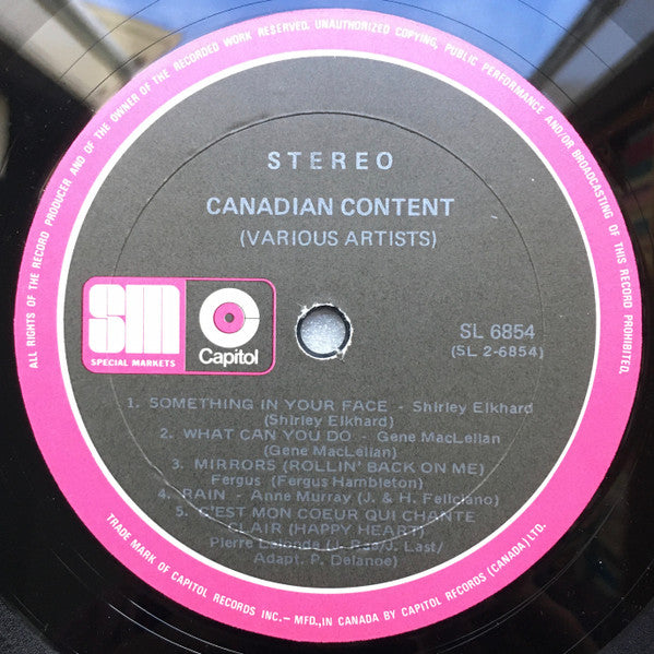 Various : Canadian Content (LP)