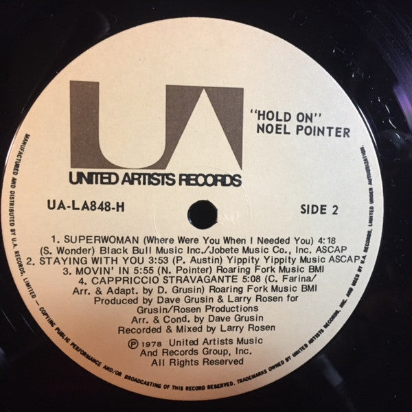 Noel Pointer : Hold On (LP, Album)