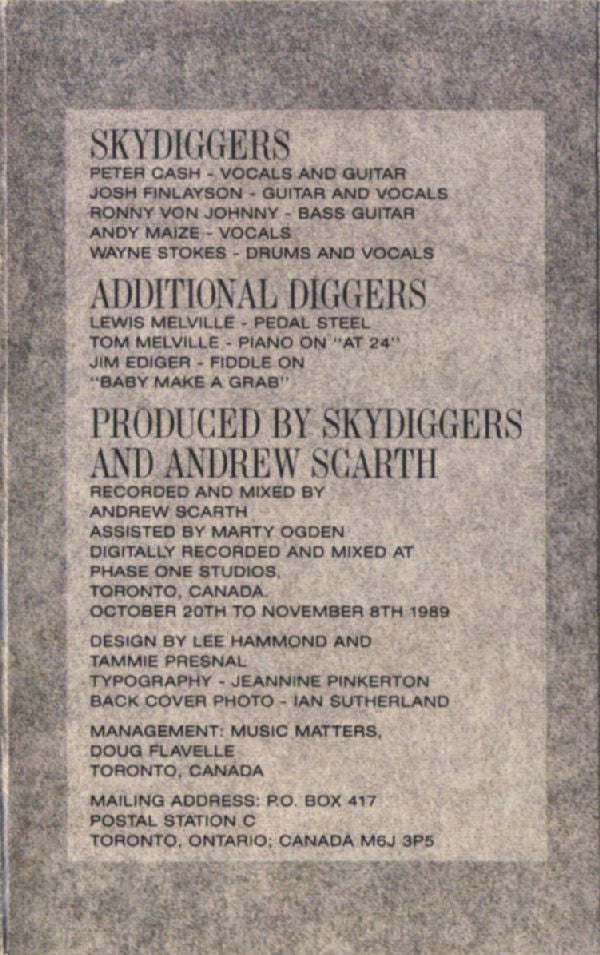 Skydiggers : Skydiggers (Cass, Album, Dol)