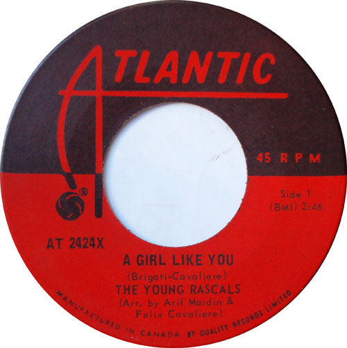 The Young Rascals : A Girl Like You / It's Love (7", Single)