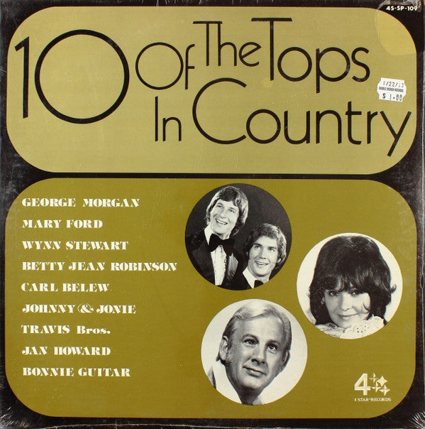 Various : 10 Of The Tops In Country (LP, Comp)
