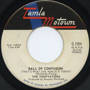 The Temptations : Ball Of Confusion (That's What The World Is Today) / It's Summer (7", Single)