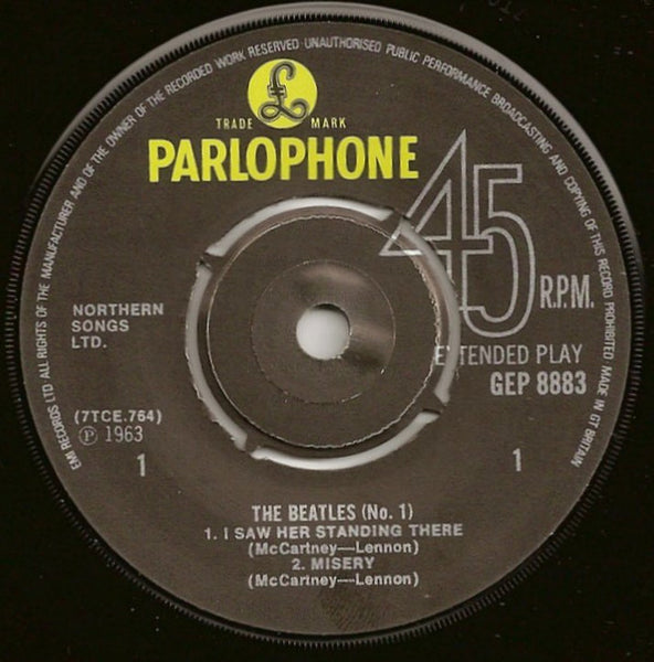 The Beatles : The Beatles No. 1 (7", EP, Mono, RP, Thi)