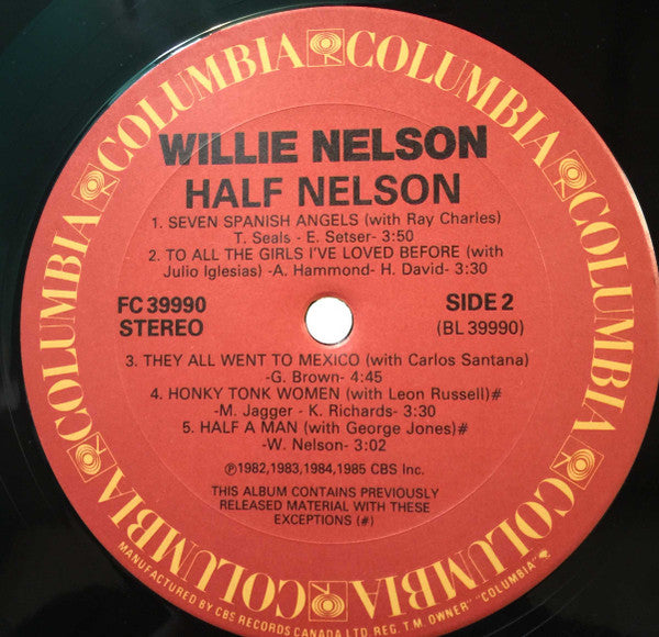 Willie Nelson : Half Nelson (LP, Comp)